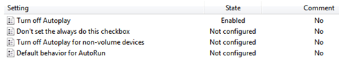 how to disable autorun