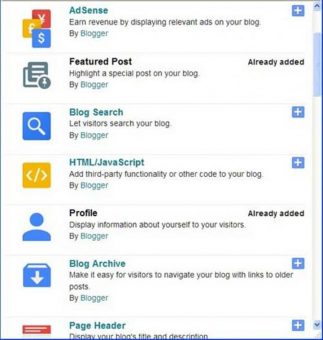 blogger widgets