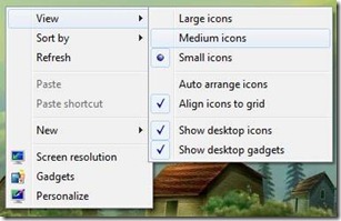 Change Desktop Icon Size