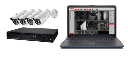 cctv camera view in laptop