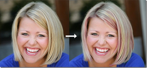 change hair color with photoshop
