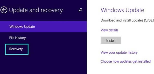 Reset Windows 8.1 PC